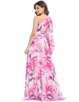 Vestido 22393-1 cut out estampado rosa