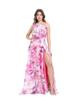 Vestido 22393-1 cut out estampado rosa