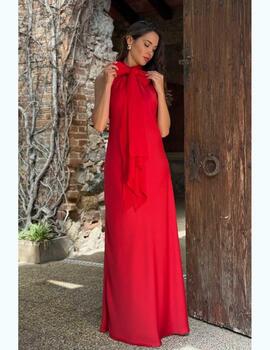 Vestido NEBLAK cuello halter rojo