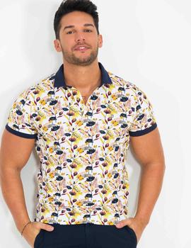 Polo con estampado floral