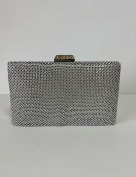 Bolso fiesta brillos plata